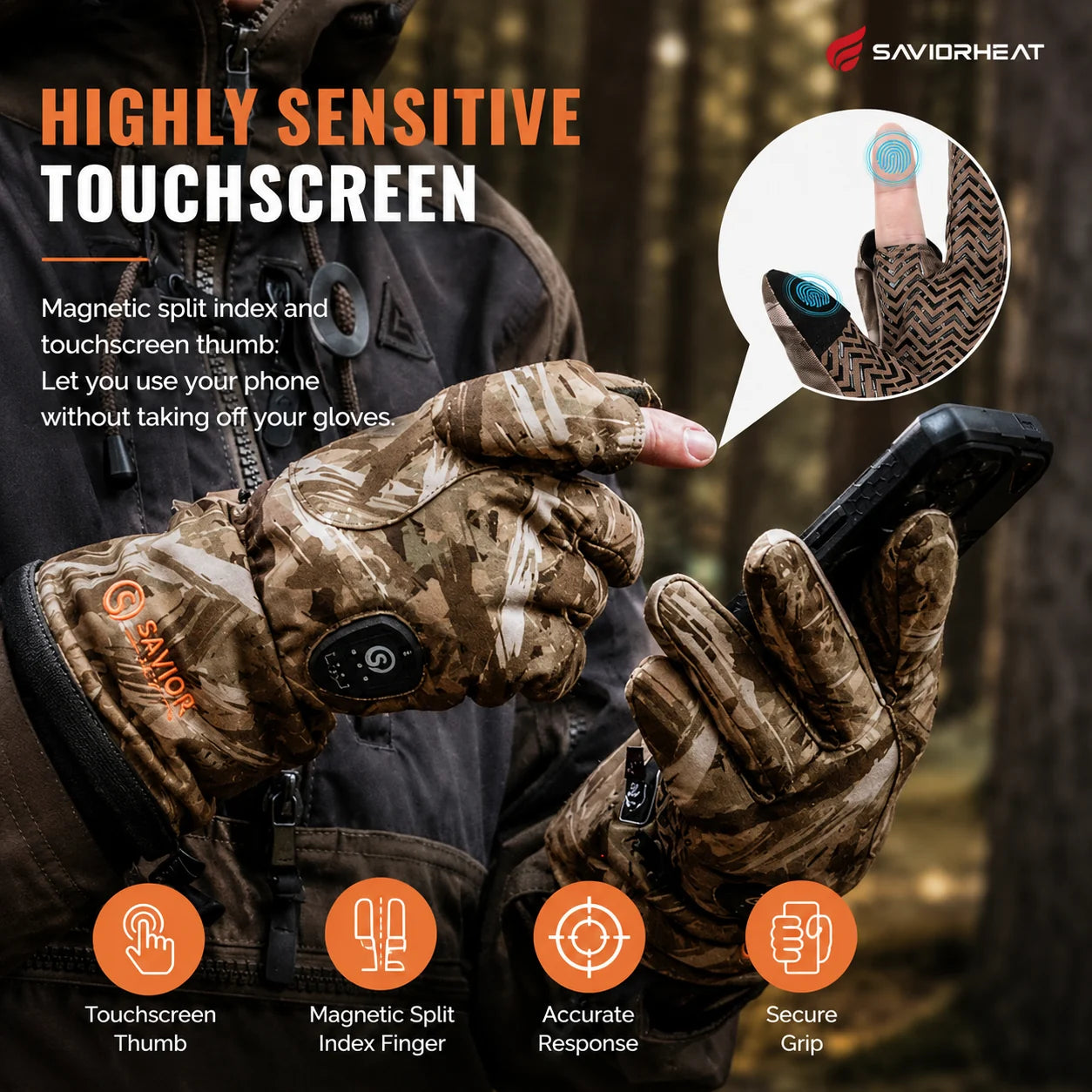 Camo Heated Hunting Gloves – Reed & Rock Camouflage