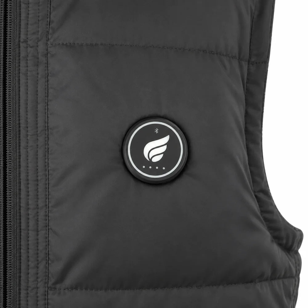 Savior Heat Men's Drawcord-Hem Heated Vest powered by rechargeable battery