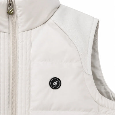 Savior Heat Women's Drawcord-Hem Heated Vest powered by rechargeable battery