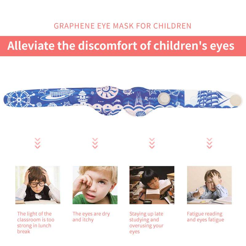 Laden Sie das Bild in Galerie -Viewer, Graphene Children&#39;s Heated Massage Eye Mask
