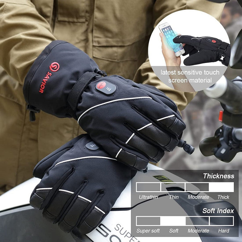 Load image into Gallery viewer, Savior Leather Waterproof Heated Gloves
