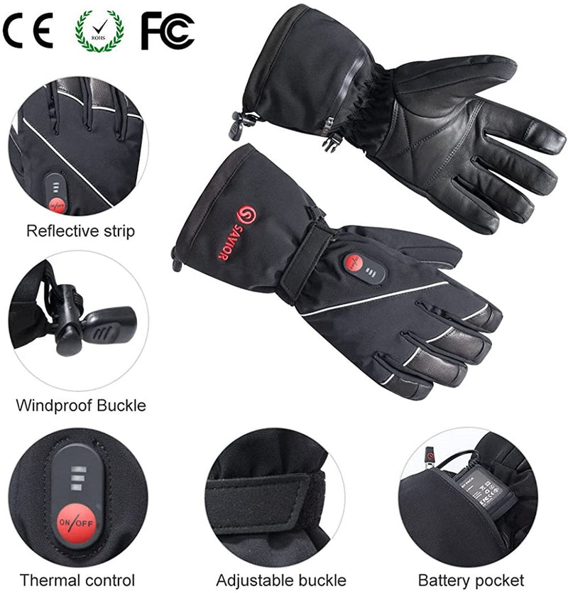 Load image into Gallery viewer, Savior Leather Waterproof Heated Gloves
