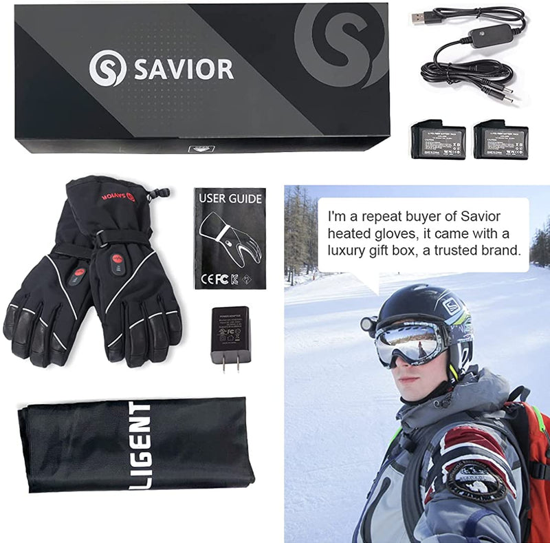 Load image into Gallery viewer, Savior Leather Waterproof Heated Gloves
