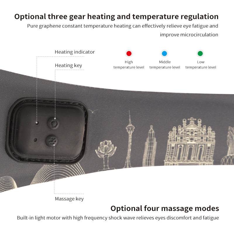 Cargue la imagen en el visor de la galería, Graphene Heated Eye Mask Massage Vibration
