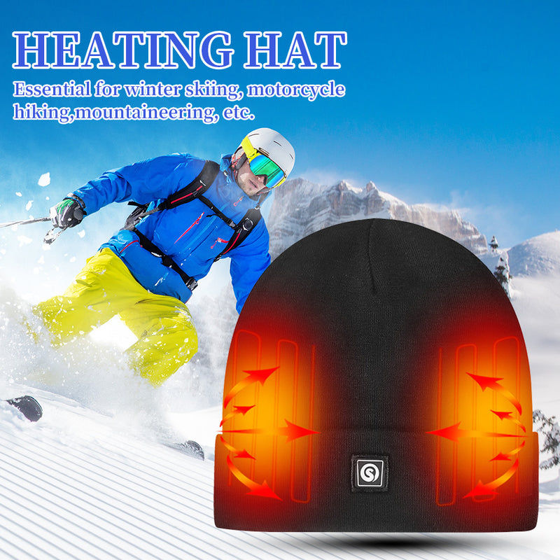 Cargue la imagen en el visor de la galería, Sombrero calefactable Hombres Mujeres Batería eléctrica Invierno Calor Sombrero de esquí
