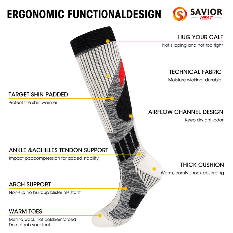 Load image into Gallery viewer, High Performance Ski Merino Wool Socks
