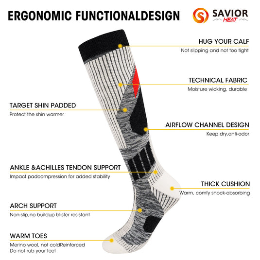 High Performance Ski Merino Wool Socks