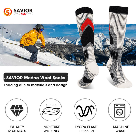 High Performance Ski Merino Wool Socks