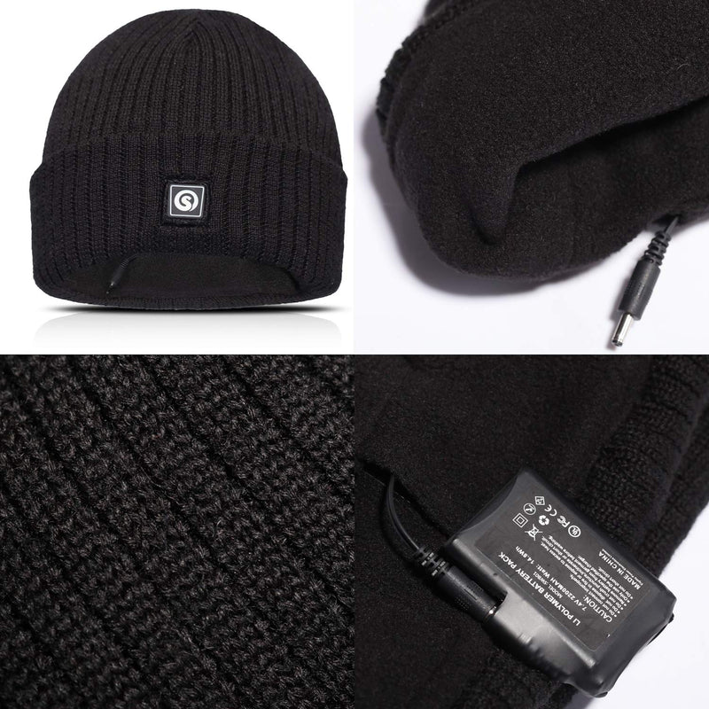 Load image into Gallery viewer, H08 Heated Hat Black/Grey
