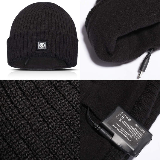 Beheizter Hut für Männer und Frauen, elektrische Batterie, Winterwärme, Skihut