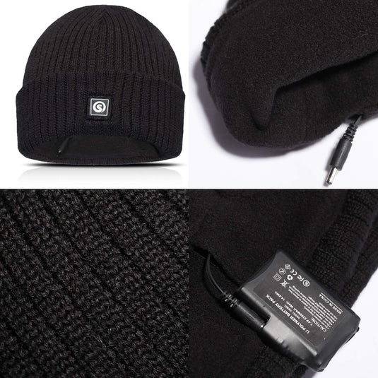 H08 Heated Hat Black/Grey