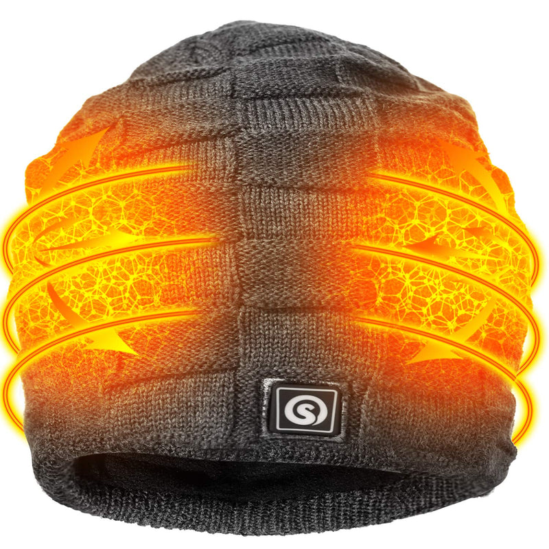 Load image into Gallery viewer, H08 Heated Hat Black/Grey
