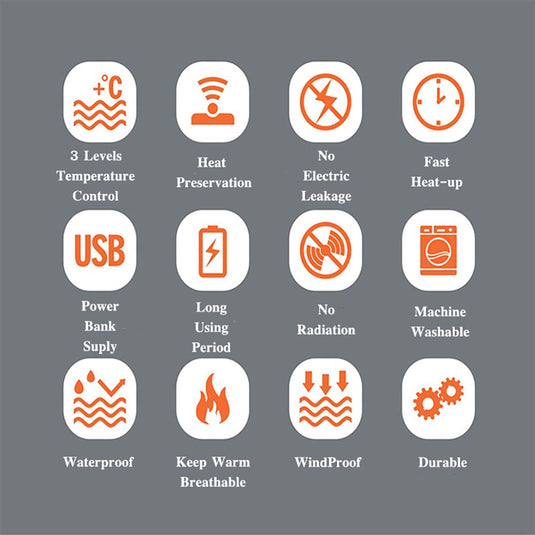 Winter Heating Clothing USB Charging Heated Jacket, Women
