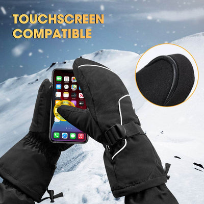 Heating zone coverage on Savior Winter Warm Sport Snow Ski Heated Mittens Gloves